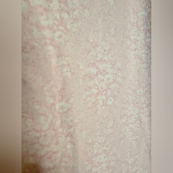 Vtg Pedal Pink Ruffled Long Flanel Floral Nightgown Size L Cozy GrannyCore Warm - Picture 3 of 8